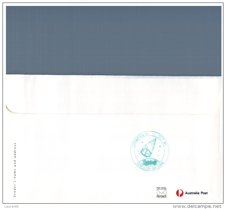 (3380 Australia Special Postmark Cover - 1991 - Alice Springs To Adelaide By Air - Marcophilie