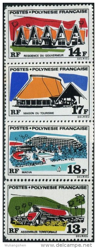 FN1279 Polynesia 1969 The Building 4v MH - Unused Stamps