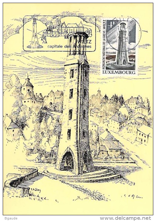 LUXEMBOURG  CARTE MAXIMUM  NUM-YVERT 820 MONUMENT DE LA GREVE NATIONALE - Cartoline Maximum