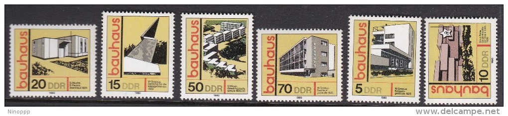 German Democratic Republic 1980 Buildings MNH - Unused Stamps