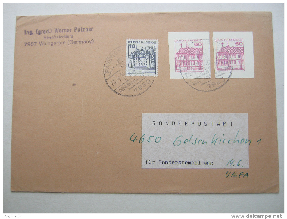 1987, Ganzsachenausschnitte  Auf Brief - Postcards - Used