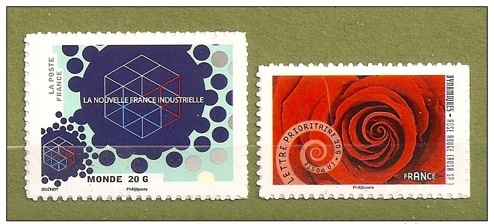 [FT0225] FRANCE 2014  NEUF ** (MNH). N°xxx Nelle France Industrielle+ Rose Adhésifs Pro - Autres & Non Classés