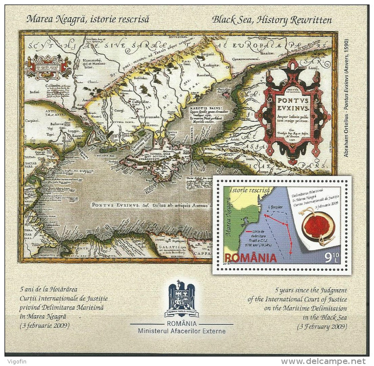 RO 2014- MARE NERO, ROMANIA, S/S, MNH - Geographie