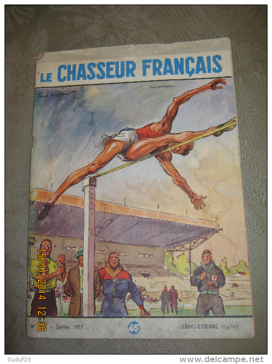 LE CHASSEUR FRANCAIS  725  Juillet 1957  - Couv. ORDNER : ATHLETISME Saut En Hauteur - Chasse & Pêche