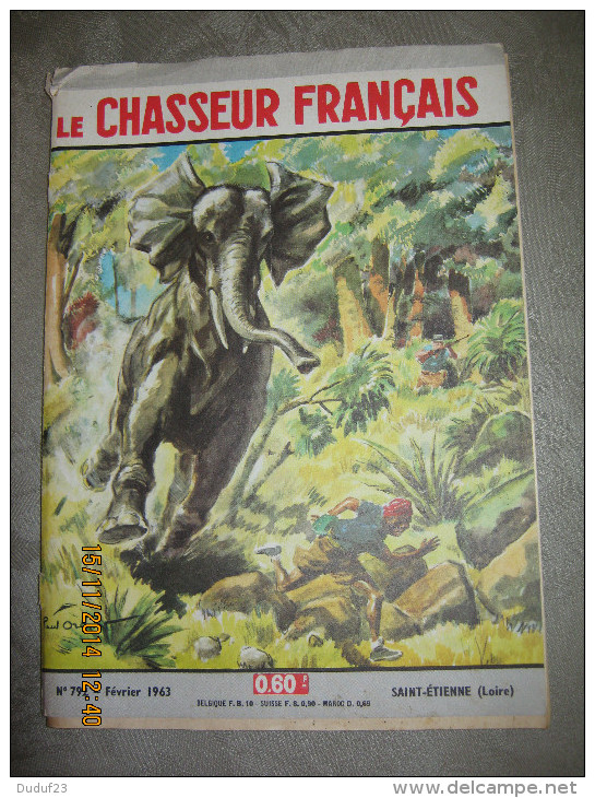 LE CHASSEUR FRANCAIS  792 Février 1963  - Couv. ORDNER : CHASSE Elephant - Chasse & Pêche