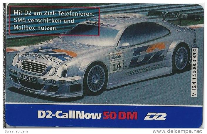 Telefonkarte.- Duitsland. D2-CallNow - 50 DM. - D2 - Mit D2 Am Ziel. 2 Scans - GSM, Voorafbetaald & Herlaadbare Kaarten