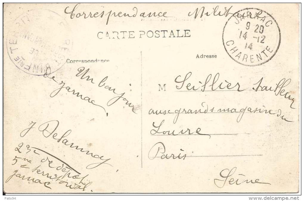 JARNAC  -  Les  Moulins  /  Correspondance  Militaire  :  5ème  Territorial - Jarnac