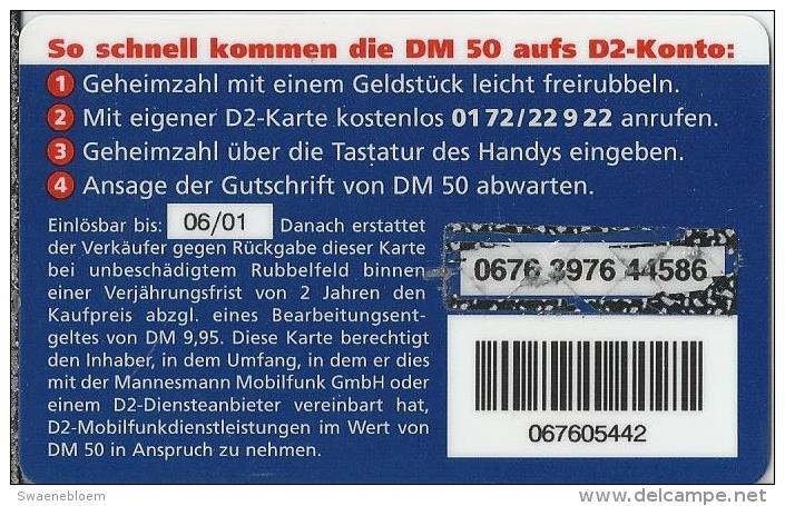 Telefonkarte.- Duitsland. D2-CallNow - 50 DM. - D2 - Privat - 2 Scans - GSM, Voorafbetaald & Herlaadbare Kaarten