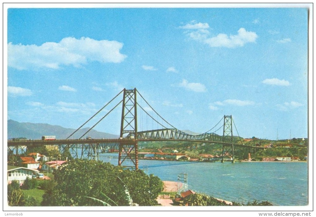 Brazil, Brasil, FLORIANOPOLIS, Ponte Hercilio Luz Bridge,  1971 Used Postcard [14185] - Florianópolis
