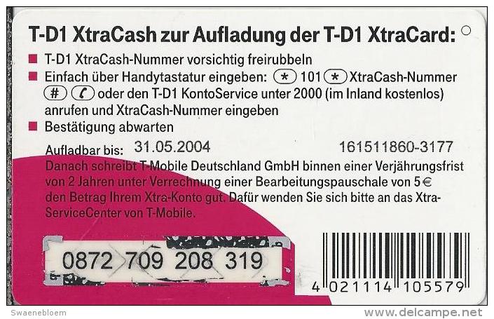 Telefonkarte.- Duitsland.  T-D1 XtraCash. 15 &euro;.  Telefonguthaben. T...Mobile.  2 Scans - GSM, Voorafbetaald & Herlaadbare Kaarten