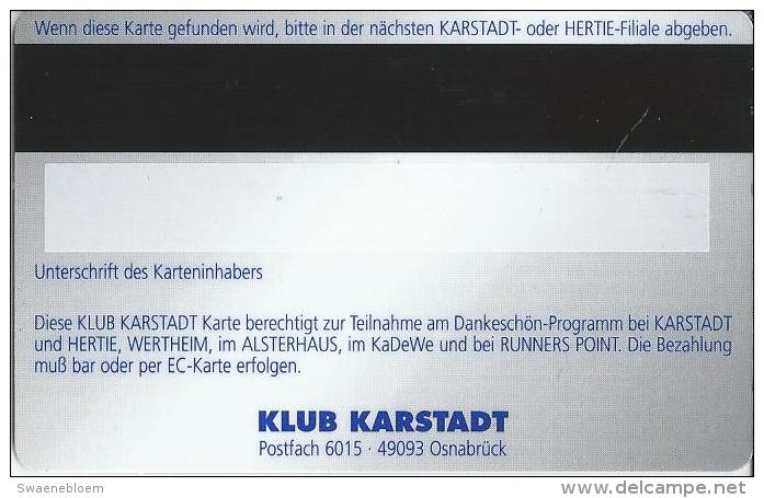 DE.- Telefonkarte.- Duitsland. Karstadt-Hertie. Klub Karstadt. Osnabruck. 2 Scans - Andere & Zonder Classificatie