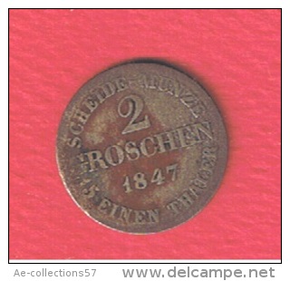 SAXE COBURG GOTHA //  2 GROSCHEN   1847    //  KM # 113    //  ETAT  B+ - Piccole Monete & Altre Suddivisioni