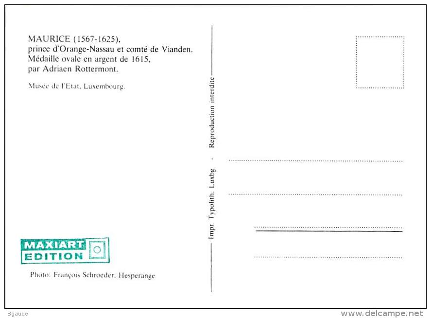 LUXEMBOURG  CARTE  MAXIMUM  NUM-YVERT  1070 MAURICE D ORANGE - Cartoline Maximum