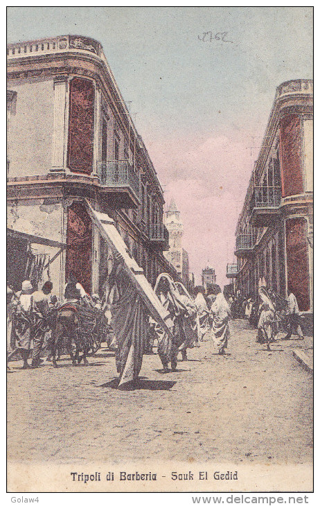 12762# TRIPOLI DI BARBERIA SOUK EL GEDID Timbre Italien Obl TRIPOLI D'AFRICA SEZIONE RIUNITE 1912 LIBYE ITALIA - Libya