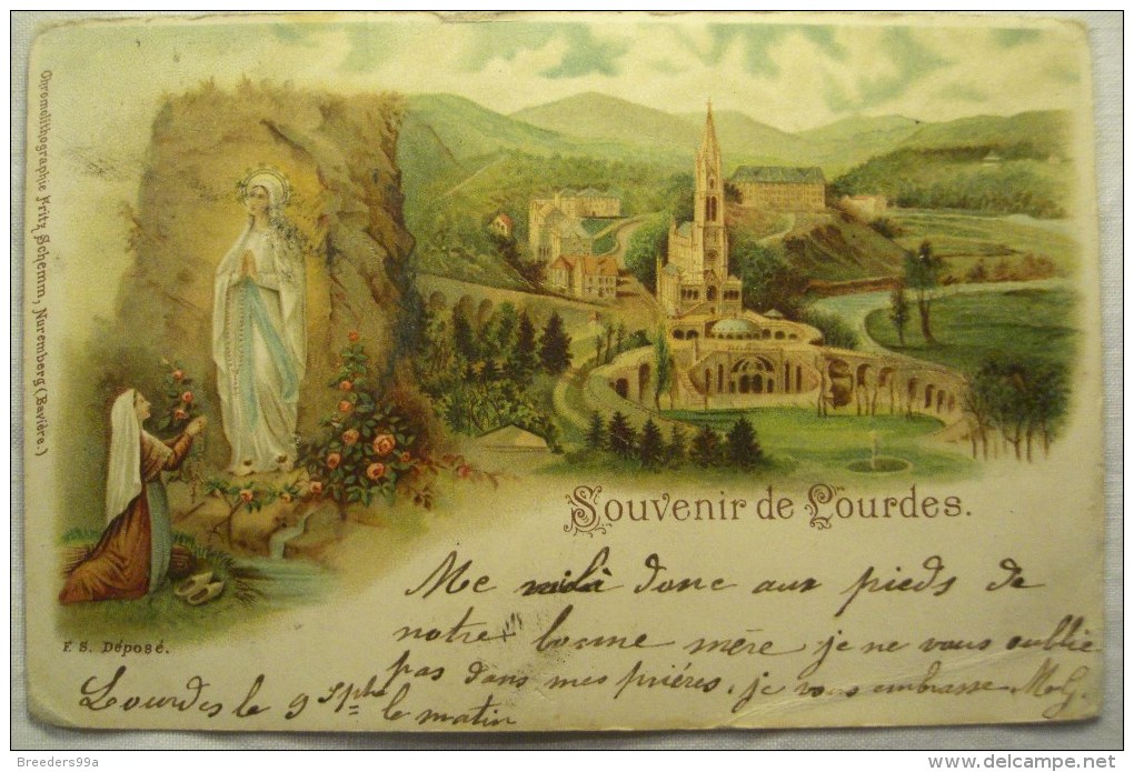 Cpa Cpsm LOURDES 2 Scans Postcard Ancienne Carte Postale - Lourdes