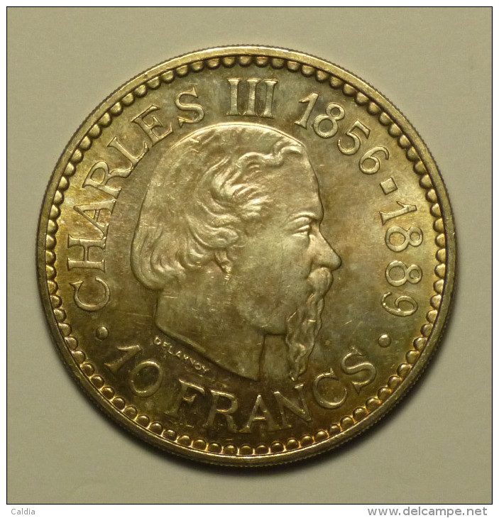 Monaco 10 Francs 1966 Argent / Silver # 2 HIGH  GRADE - 1960-2001 Nieuwe Frank