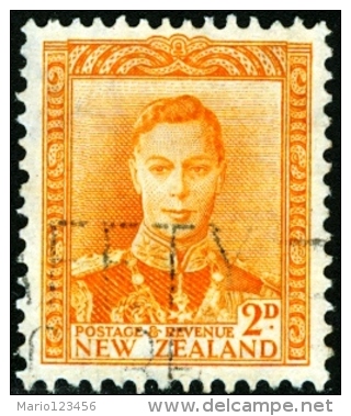 NUOVA ZELANDA, NEW ZEALAND, COMMEMORATIVO, KING GEORGE VI, 1947, FRANCOBOLLO USATO, Mi 242, Scott 258, YT 285 - Used Stamps