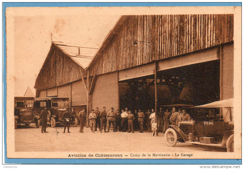 36 CHATEAUROUX Aviation - Camp De La Martinerie - Le Garage - Automobiles - Animation - Chateauroux