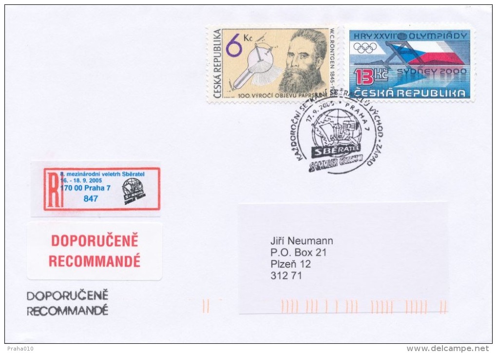 Czech Rep. / Occasional R- Label (2005/19) 170 00 Praha 7: Fair Collector - Shifted Printing Inscription R-label (I8660 - Variedades Y Curiosidades