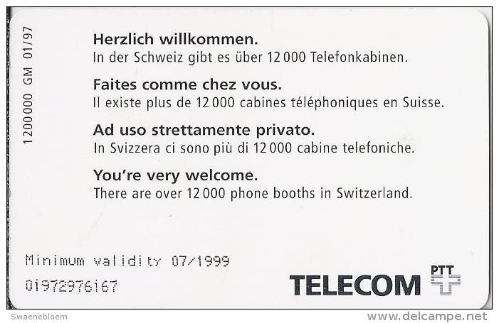 Telefoonkaart - Zwitserland. Swiss Telecom. Taxcard. CHF 20. Telefooncel. 2 Scans - Switzerland