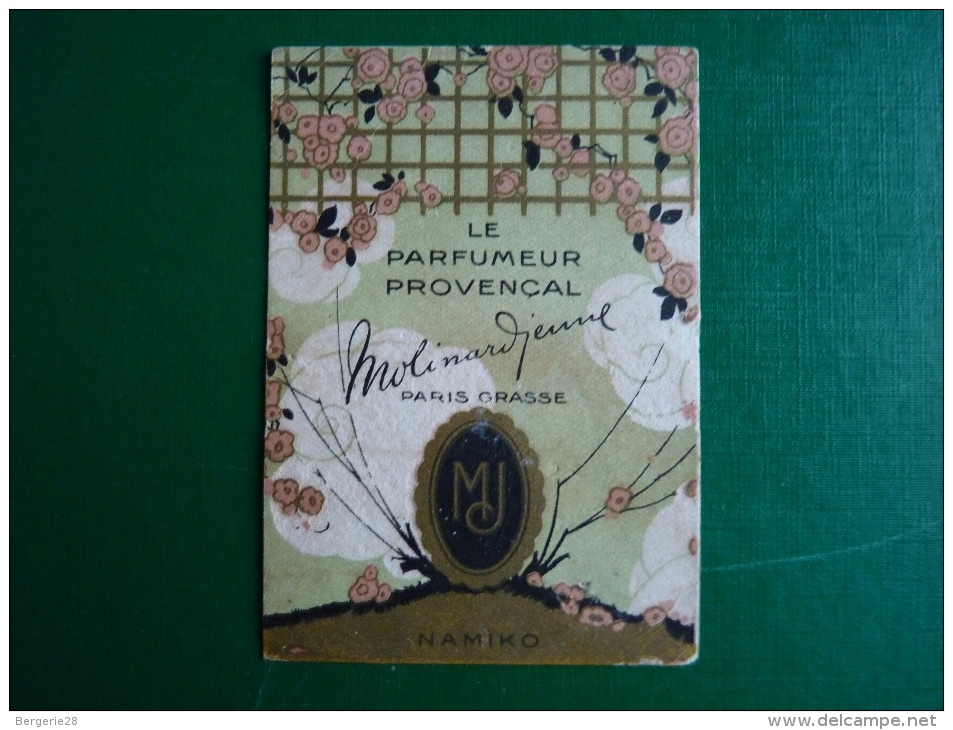 CARTE PARFUMÉE - MOLINARD JEUNE - NAMIKO - TARIFS AU DOS - - Vintage (until 1960)