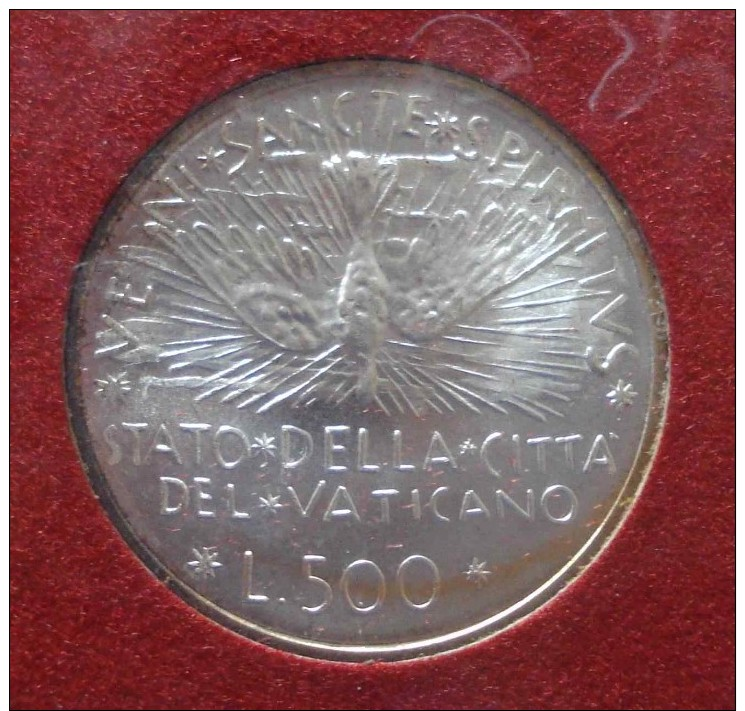 (J) VATICAN CITY: Silver 500 Lire Sede Vacante 1978 BU (3502)  SALE!!!! - Vatican