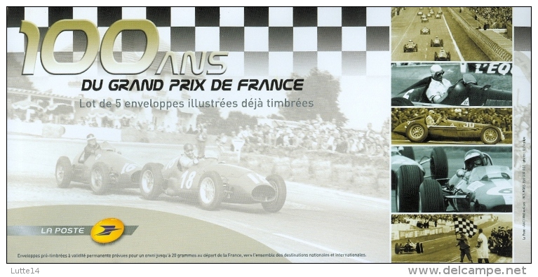 Lot 42K/06F061 : 5 enveloppes + cartes prêts à poster: 100 ans du grand prix de France - La coupe Gordon Bennett