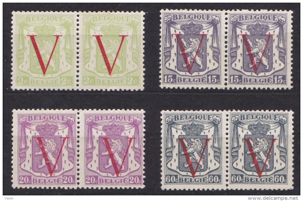 BELGIQUE/BELGIE/BELGIUM/BELGIEN- 1944 Nrs 670....673 - 4 Waarden  OCCASIE- POSTFRIS ** - Neufs