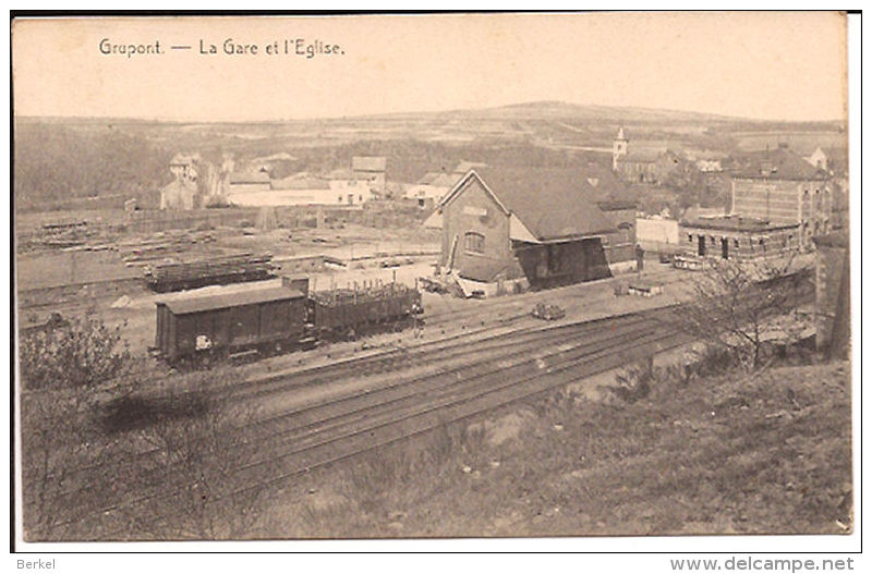 GRUPONT LA GARE AVEC TRAIN STATION  TREIN FELDPOST 1916 Re 419 - Tellin