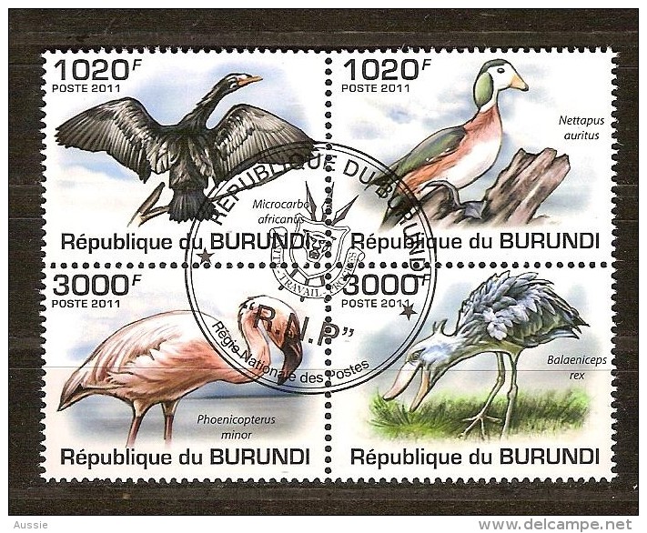 Burundi 2011 OCBn° 1330-33 (°) Used Cote 15 Euro Faune Oiseaux Vogels Birds - Gebraucht