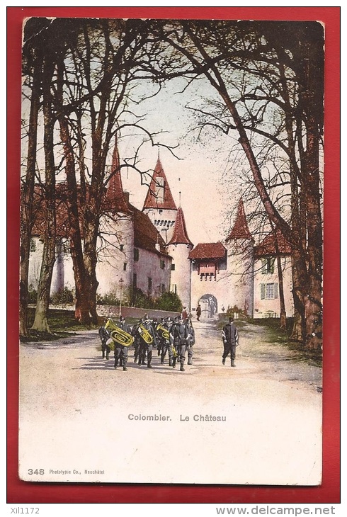 MAL-22 Colombier, Fanfare Militaire, Militärkapelle. Cachet Militaire En 1907 - Colombier