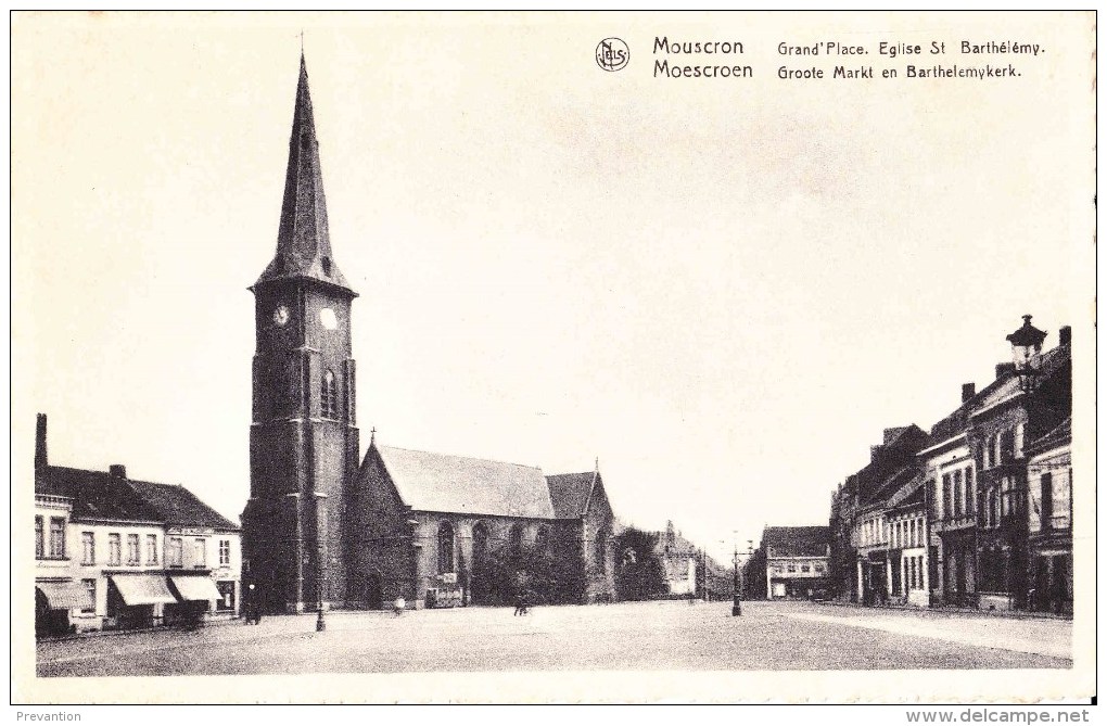 MOUSCRON - Grand'Place - Eglise Saint Barthélémy - Mouscron - Möskrön