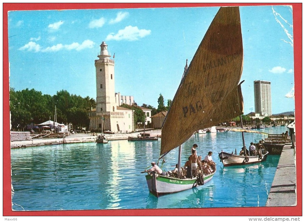 CARTOLINA VG ITALIA - RIMINI - Porto Canale E Grattacielo - 10 X 15 - ANNULLO 1962 - Rimini