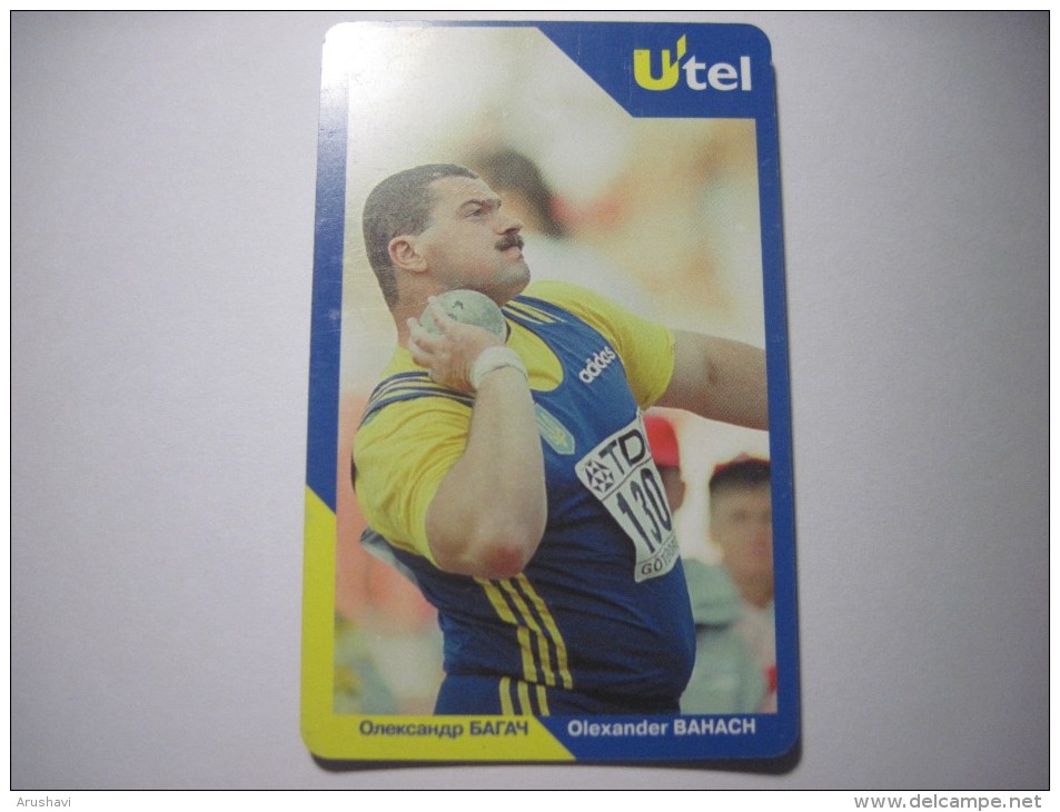 Ukraine. Olexandr Bahach. Olympic Champion. Sport. 50 Units UTEL Card - Ukraine