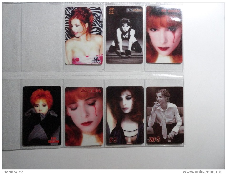 RARE : LOT OF 47 PHONE CARDS OF MYLENE FARMER ( LIMITED EDITIONS) SEE FRONT & BACK