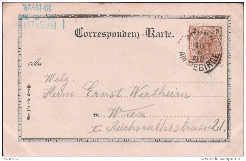 Gruss Aus Maria Enzersdorf 1898 - Maria Enzersdorf