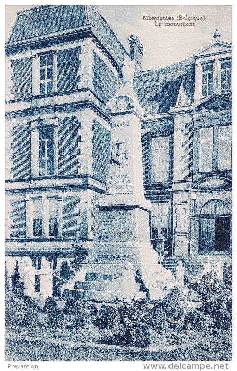 MOMIGNIES - Belgique - Le Monument - Carte "bleue" - Momignies