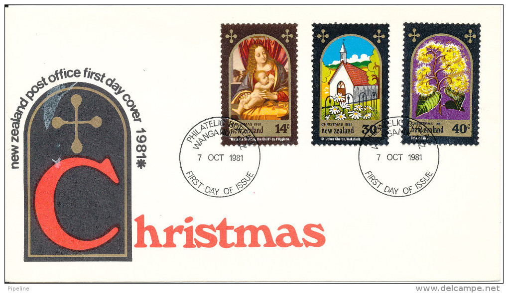 New Zealand FDC Christmas 7-10-1981 - FDC