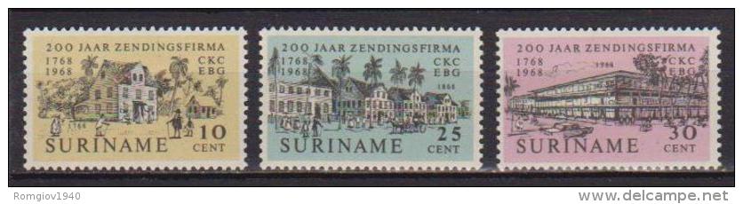 SURINAME 1968 CASA C.KERSTEN YVERT. 480-482 MLH VF - Suriname