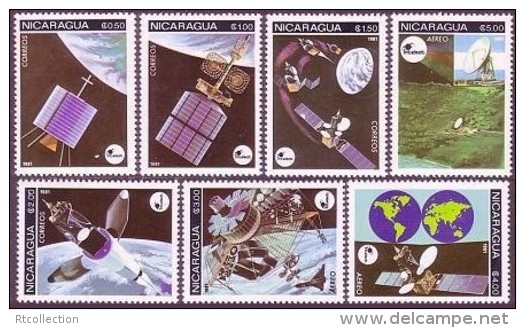 Nicaragua 1981 Space Communications Satellites Globe Sciences Spacecraft Stamps MNH 1129-1132 C989-C991 Michel 2224-2230 - Autres & Non Classés