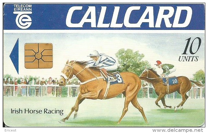 CALLCARD 10 UNITS IRISH HORSE RACING GEM ETAT COURANT - Irlande