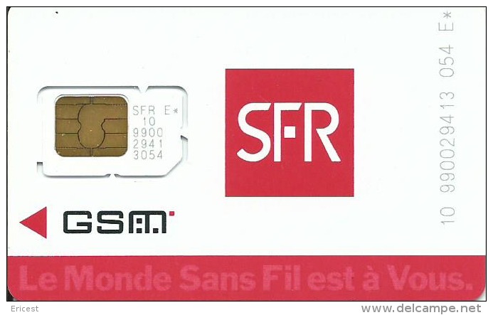 CARTE GSM SFR LE MONDE SANS FIL NUMEROS MAIGRES BON ETAT - Mobicartes (GSM/SIM)