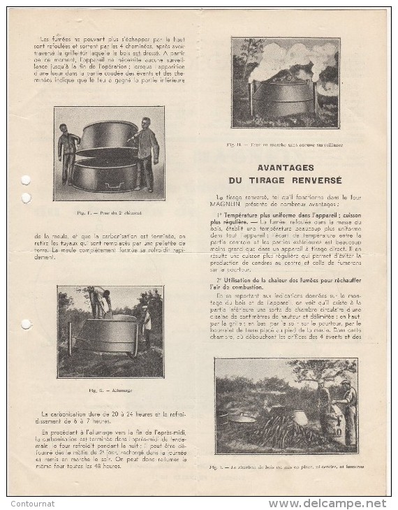 69 LYON PARIS DOCUMENT Ets DECAUVILLE Ainé FOURS MAGNEIN Pour Fabrication Du Charbon De Bois En Forêt  - B46 - Petits Métiers