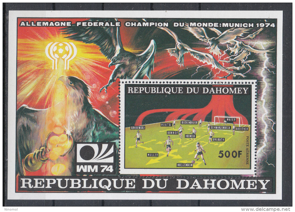Dahomey   -   1974. Foglietto " Germany Occ. Winner ". MNH Fresh Sheet - 1974 – Germania Ovest