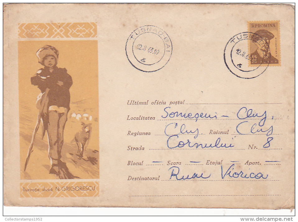 1375A  PAINTING GRIGORESCU, COVERS STATIONERY 1963, ROMANIA. - Entiers Postaux