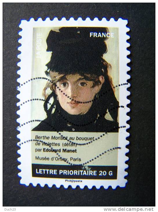 FRANCE OBLITERE 2012 N° 685  EDOUARD MANET SERIE DU CARNET PORTRAITS DE FEMMES DANS LA PEINTURE AUTOCOLLANT ADHESIF - Oblitérés