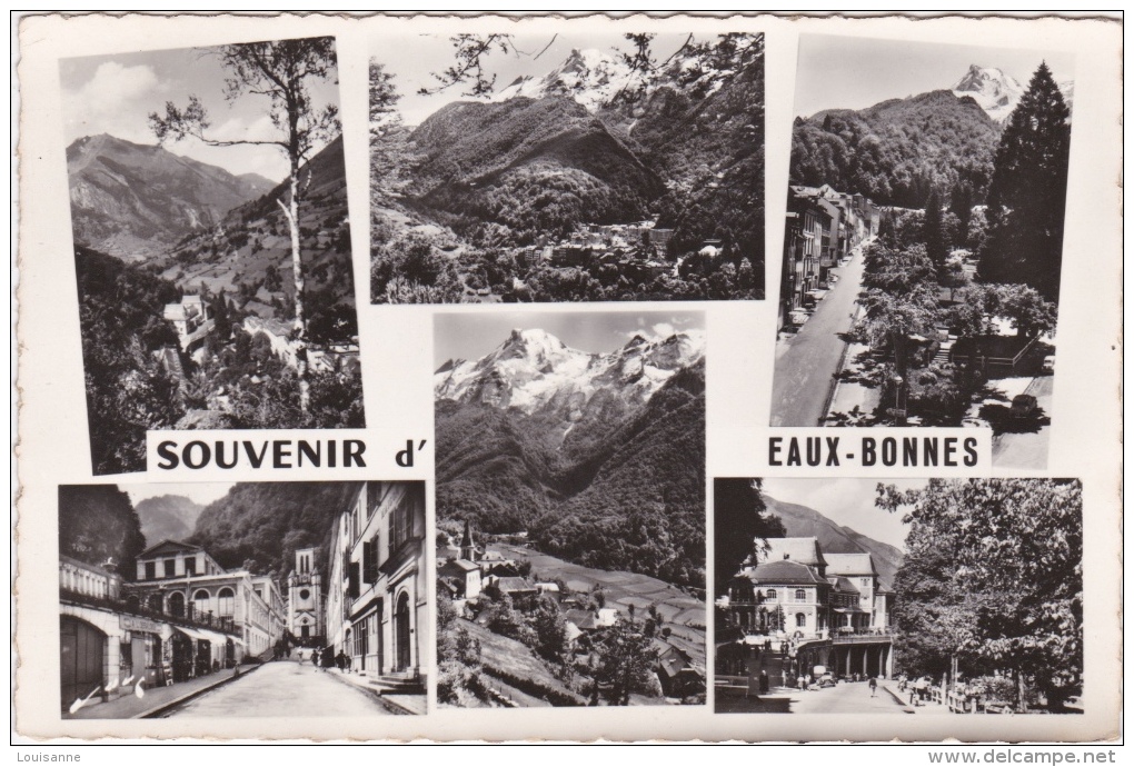 SOUVENIR  D'  EAUX-BONNES  - VUES MULTIPLES  -  CPSM - Eaux Bonnes