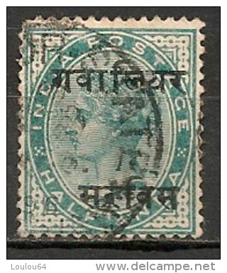 Timbres - Inde - Inde - Etats Princiers - Gwalior - Service - 1896 - 1/2 Anna - - Gwalior