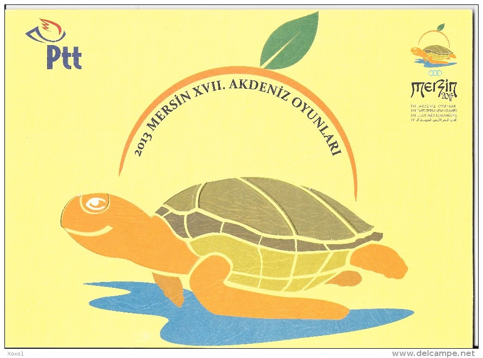 Turkey 2013 MiNr. 4047 (Block 104) Türkei Reptiles Turtles 3D Sports Booklet 1v + S\sh + Fdc Limited 6000 MNH**  39.5€ - Schildkröten