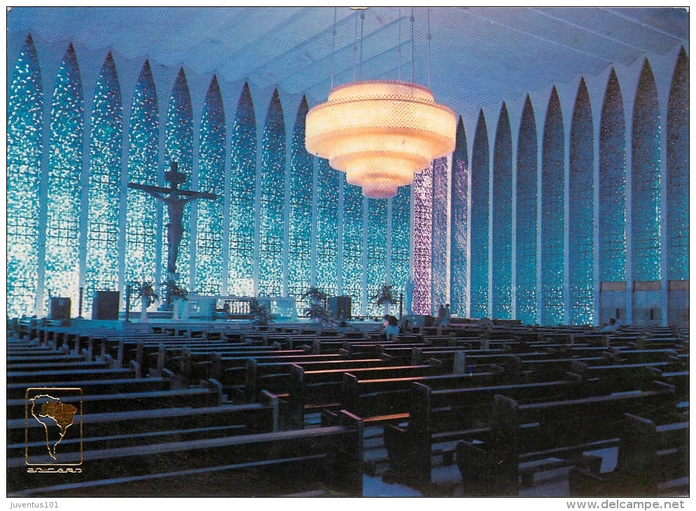 CPSM Brasilia-Interior Da Igreja Dom Bosco    L1806 - Brasilia